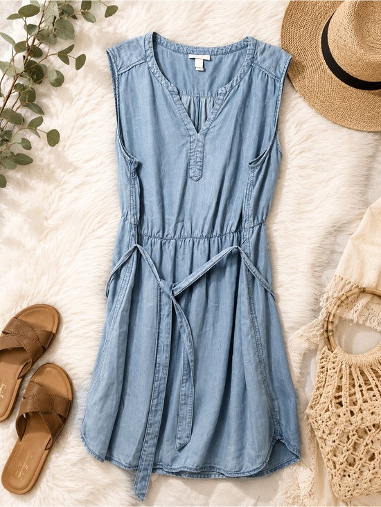 Ava & Viv Dresses & Skirts - Ava & Viv Light Blue Chambray Mini Dress